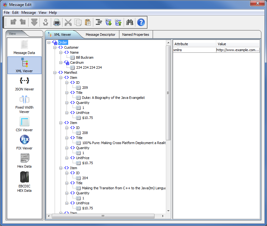 MQ Visual Edit XML Viewer
